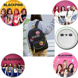 Blackpink Gifts Set For Blink - 1 Blackpink Darwstring Bag Backpack, 12 Blackpink Stickers, 1 Blackpink Lanyard, 4 Button Pins, 1 Phone Finger Ring Stand, 1 Keychain, 1 Tattoo Sticker