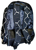 Ever Moda Moroccan Wheeled Laptop Backpack (Black)