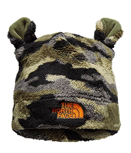 The North Face Kids Unisex Bear Beanie (Infant) New Taupe Green Camo/Persian Orange XXS