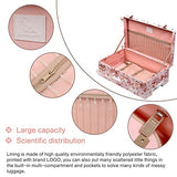 Unitravel Vintage Luggage Grid Pu Leather Retro Suitcase Spinner Wheels Women