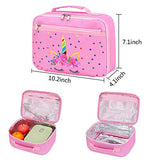 CAMTOP Backpack for Girls Kids School Backpack with Lunch Box Preschool Kindergarten BookBag Set (Pink-Unicorn)