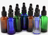Vivaplex, 12, Assorted Colors, 1 oz Glass Bottles, With Glass Eye Droppers