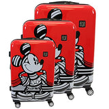 ful Disney Mickey Hardside 3-Piece Luggage Set: 21, 25, and 29-Inch Suitcases (Red)