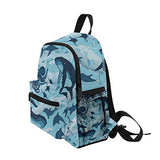 GIOVANIOR Marine Shark Whale Octopus Dolphin Jellyfish Travel School Backpack for Boys Girls Kids