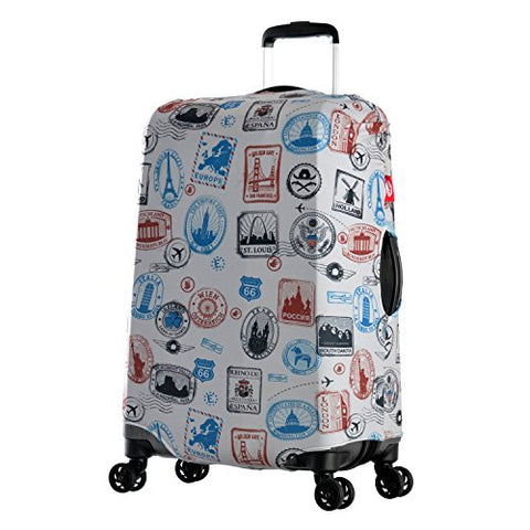 Olympia Spandex Luggage Cover, Small, Stamp