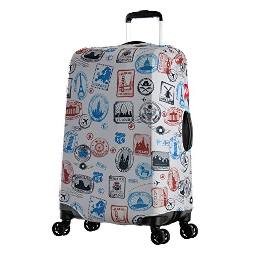 Olympia Spandex Luggage Cover, Small, Stamp