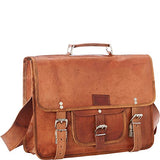 Sharo Leather Bags Leather Messenger And Brief Bag (Brown)