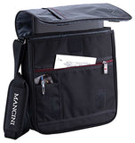 Mancini BIZTECH 10.1" Laptop Unisex Messenger Bag w/RFID Secure Pocket in Black