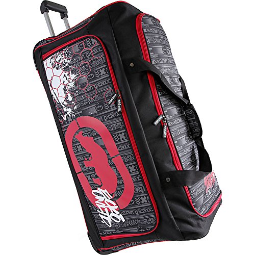 Ecko Unltd. Men's Tagger Large 32" Rolling Duffel Bag, Black/Red One Size