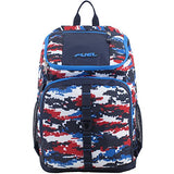 Fuel Wide Mouth Sports Backpack with Laptop Compartment for School, Travel, Outdoors - Navy
