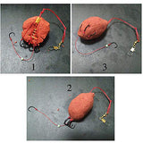 LIZHOUMIL 4Pcs Explosion Luminous Beads Fishing Hook Fishing Lure Bait Trap Feeder Cage Sharp Fishing Hook with Springs 9# (a Box of 2 Total 2 Boxes)