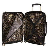 BEBE Women's Adriana 21" Hardside Carry-on Spinner Luggage, Leopard