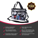 Premium Clear Makeup Organizer PVC Toiletry Bag 10" x 7" x 4" | Transparent Cosmetic Bag For