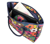 4Pc Duffel Travel Bag Clutch Toiletry Cosmetic Purse Tote Set Multi Color Flowers
