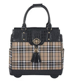 Mad For Plaid Rolling Computer Ipad Tablet Or Laptop Tote Briefcase Carryall Bag