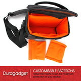 DURAGADGET Deluxe Quality, Shock-Absorbing & Water-Resistant Shoulder/Messenger Bag in Black &
