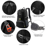 Gonex 35L Lightweight Packable Backpack Handy Foldable Shoulder Bag Daypack (Black)