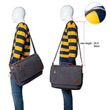 Estarer Laptop Messenger Bag 17-17.3 Inch Water-Resistance Canvas Shoulder Bag For Work College