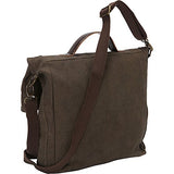 Sharo Leather Bags Leather And Canvas Messenger Bag (Brown)
