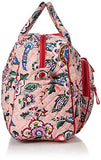 Vera Bradley womens Iconic Compact Weekender Travel Bag, Signature Cotton, Stitched Flowers, One Size