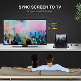 DBPOWER Portable DVD Player with 9.5" Swivel Screen, 5-Hour Built-in Rechargeable Battery, Support CD/DVD/SD Card/USB, with Car Charger and Power Adaptor (Black)