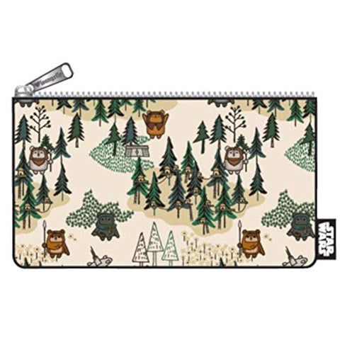Loungefly Star Wars Ewok Forest Print Coin Cosmetic Bag STCB0101