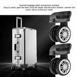 RiToEasysports Universal Mute Luggage Wheels Double Row Suitcase Wheels Replacement for Suitcase Parts(1 Pair)
