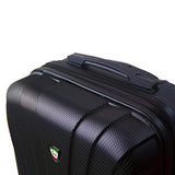 Mia Toro Italy Nicosia Hardside Spinner Carry-on, Black