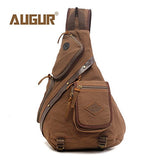 Augur Men Chest Back Pack Bag Satchel Single Shoulder Fashion Canvas Backpack Man Rucksack