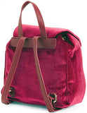 BEBE Women's Velvet Drawstring Backpack, Wine