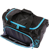 Fila Fastpace Small Sports Duffel Gym Bag, Black/Blue, One Size