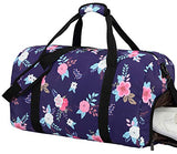 BLUBOON Women Overnight Weekender Bag Ladies Gym Duffel Bag Lightweight Luggage Tote (Dark Blue)