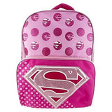 DC Comics Super Girl Backpack with Detachable Cape and Side Mesh Pockets