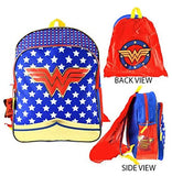 DC Comics Wonder Woman Girl's 12" Toddler Sized Backpack Plus Wonder Woman 24oz Crescent Bottle! BPA Free