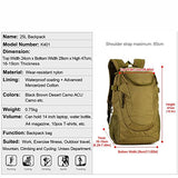 25L Military Daypack MOLLE Rucksack Gear Tactical Assault Casual Daypacks for Hunting (Black)