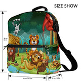 Colourlife Animal Forest Stylish Casual Shoulder Backpacks Laptop School Bags Travel Multipurpose
