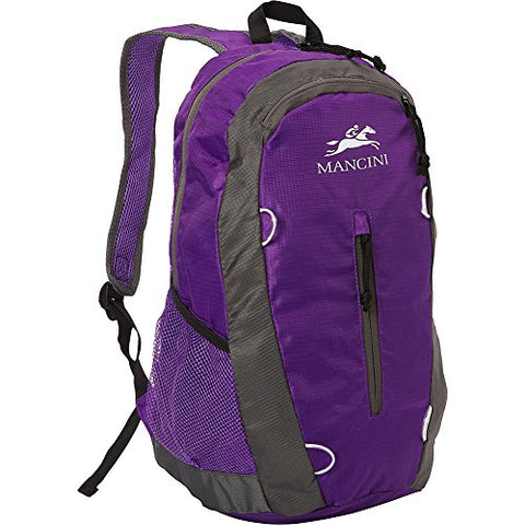 Mancini Leather Goods Travel Packable Daypack (Purple)