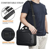 NiceEbag Rugged Armor Laptop Briefcase Messenger Bag with Rainproof Resilient Shock Absorption