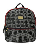 Tommy Hilfiger Women's Small Backpack Monogram Logo TH (Black)