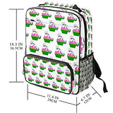 LORVIES Cupcake Unicorn School Bag for Student Bookbag Women Travel Backpack Casual Daypack Travel Hiking Camping