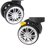 GHP 210D Polyester ABS Shell 360°-Rotating Wheels Black 20" Trolley Case Luggage Bag