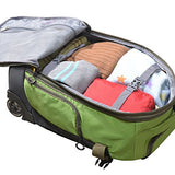 Olympia Cascade 20" Outdoor Upright Carry-On W/Hideaway Backpack Straps, Green