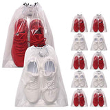 DIOMMELL Set of 12 Transparent Shoe Bags for Travel Large Clear Shoes Storage Organizers Pouch with Rope for Men and Women