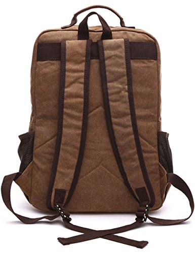 aidonger canvas school bag laptop backpack hiking rucksack coffee Shop Aidonger Canvas School Bag Laptop Backpa – Luggage Factory