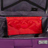 Cloe Checked Medium 24 inch Water-Resistant Luggage with 360º-spinner wheels in Purple Color