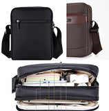 Men'S Fashion Leisure Business Briefcase Durable Messenger Shoulder Bag Black