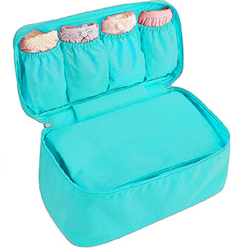 WOSON Portable Multi-Functional Travel Bra Organizer Waterproof Zip Underwear Packing Cubes