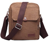 Berchirly Men's Vintage Cotton Canvas Shoulder Hiking Working Casual Bag