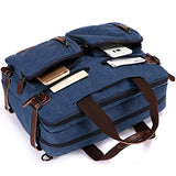 Laptop Backpack,Hybrid Multifunction Briefcase Messenger Bag with Shoulder Strap for Men,Women (15.6 inch, Vintage Blue)