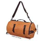 Clean Vintage Backpack Messenger Duffle Travel Hiking Camping Gym Sport Bag Real Leather